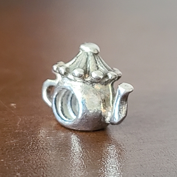Teapot Silver Bead Charm 925 - Picture 2 of 3